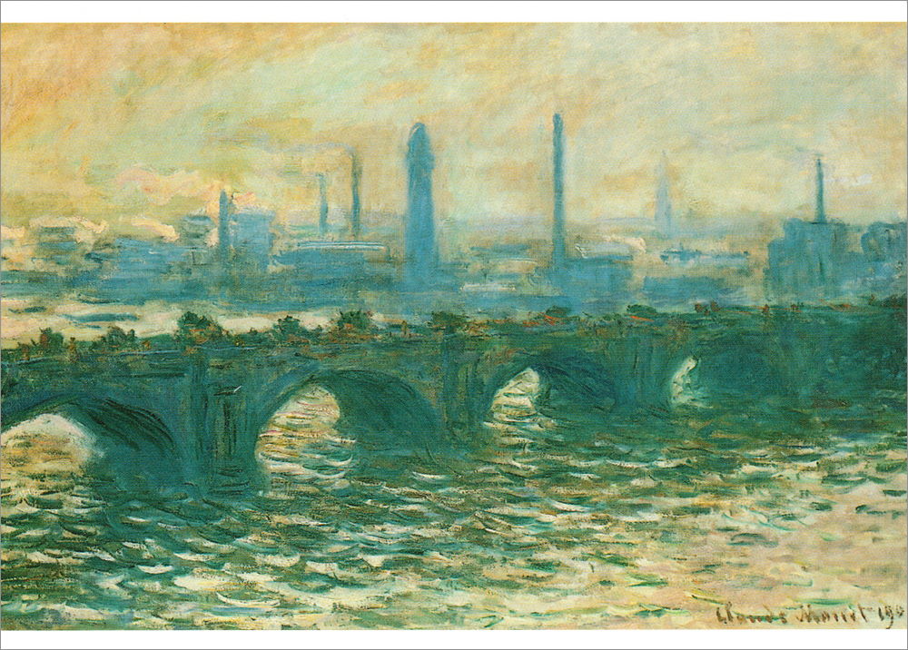 Kunstkarte Claude Monet "London, Waterloo"