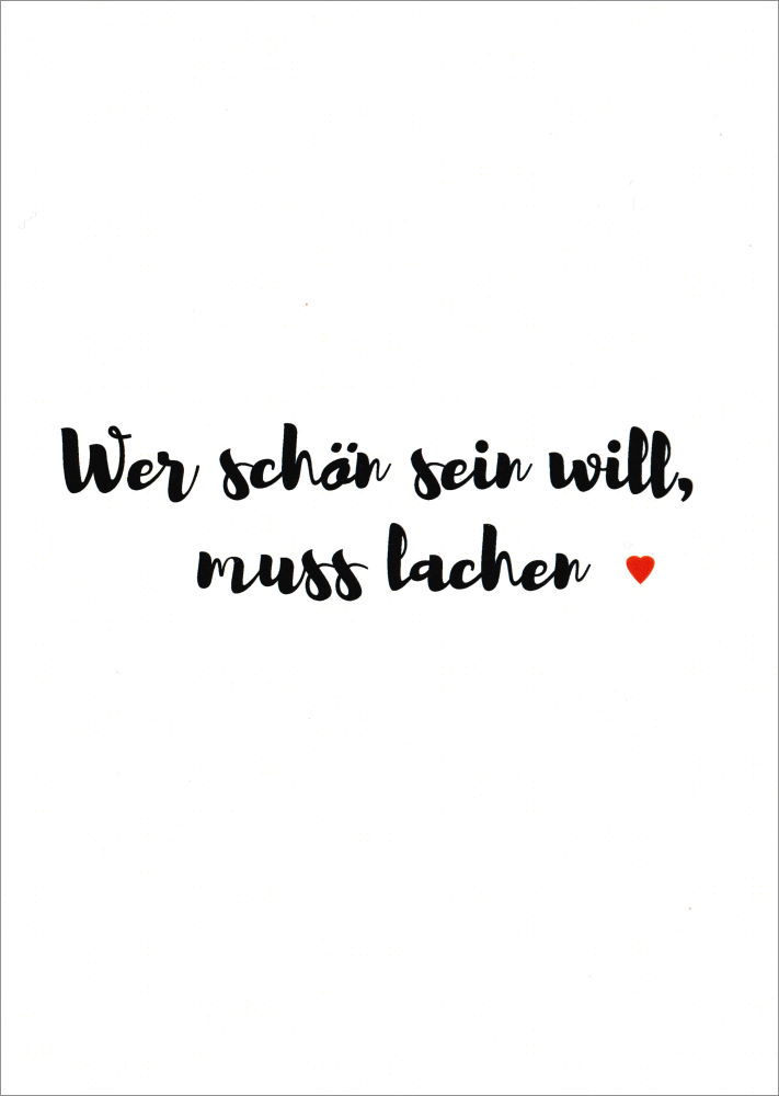 Postkarte Sprüche & Humor "Wer schön sein will, muss"