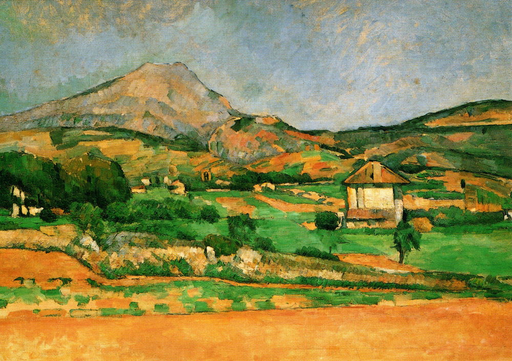Kunstkarte Paul Cézanne "Tal am Berg Saintre-Victoire"