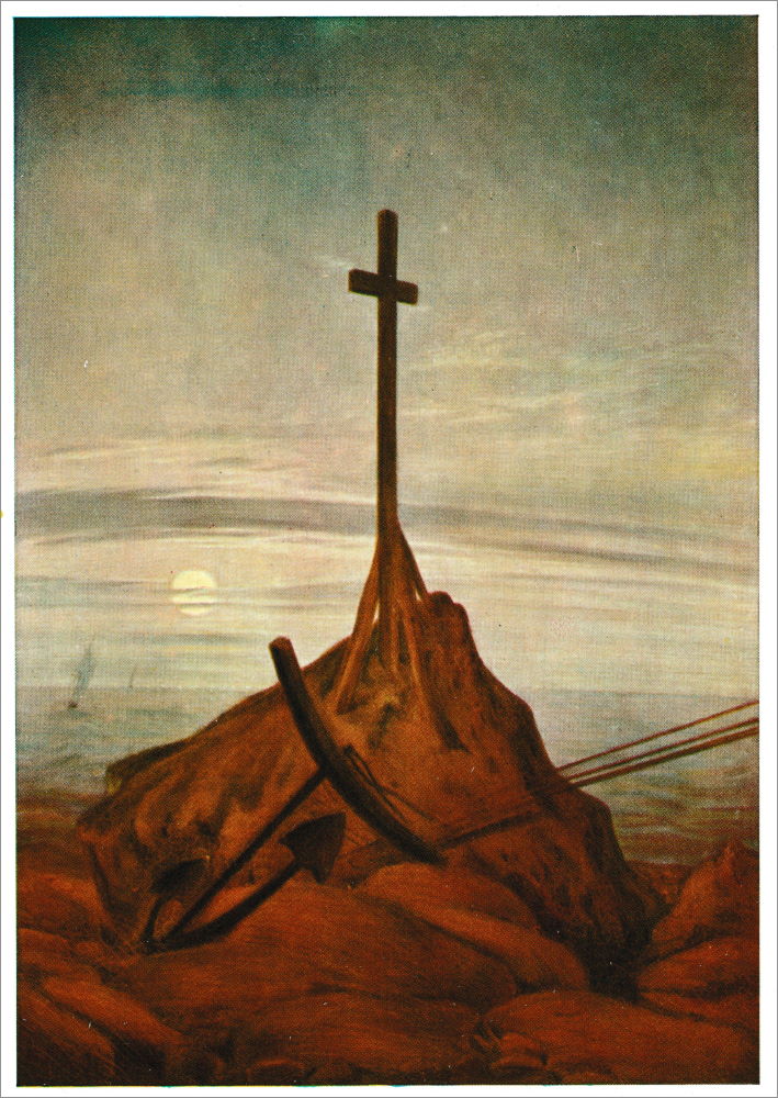 Kunstkarte Caspar David Friedrich "Das Kreuz am Meer"