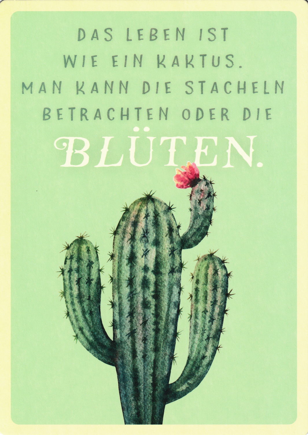 Up-Card - Die Karte zum Aufstellen "Das Leben ist wie ..."