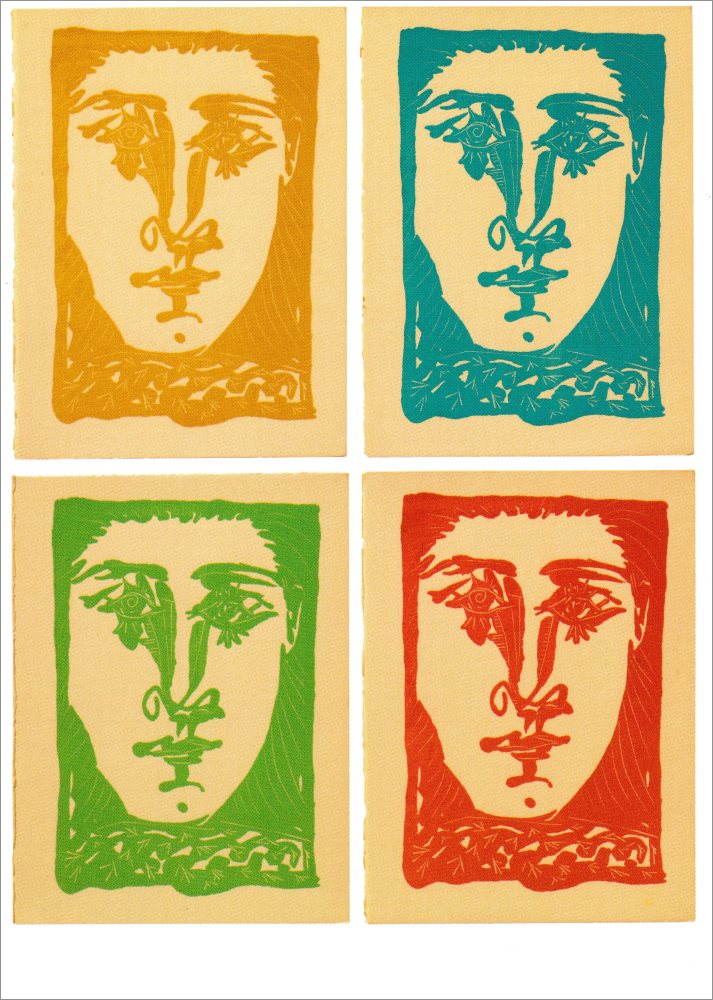Kunstkarte Pablo Picasso "Gesichter"