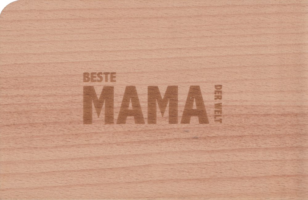 Holzpostkarte "Beste Mama der Welt"