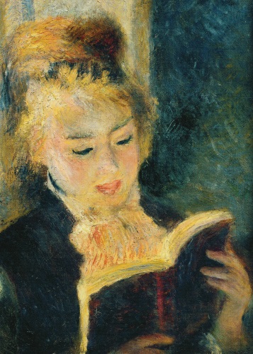 Kunstkarte Pierre Auguste Renoir "Lesendes Mädchen"