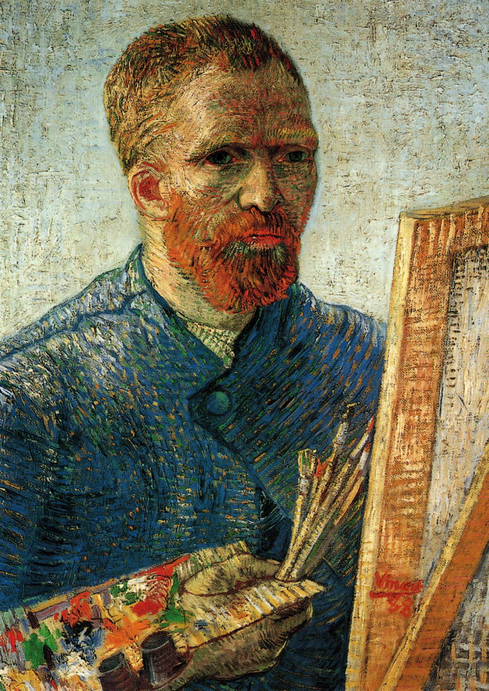 Kunstkarte Vincent van Gogh "Selbstbildnis vor der Staffelei"