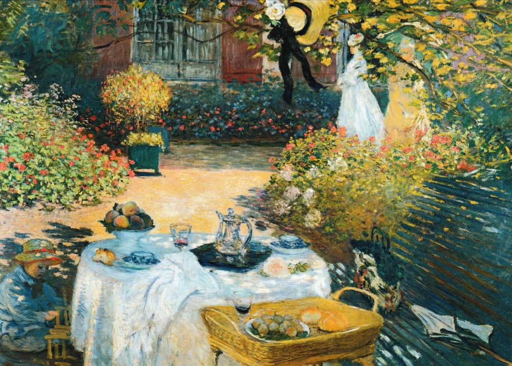 Kunstkarte Claude Monet "Das Mittagessen"