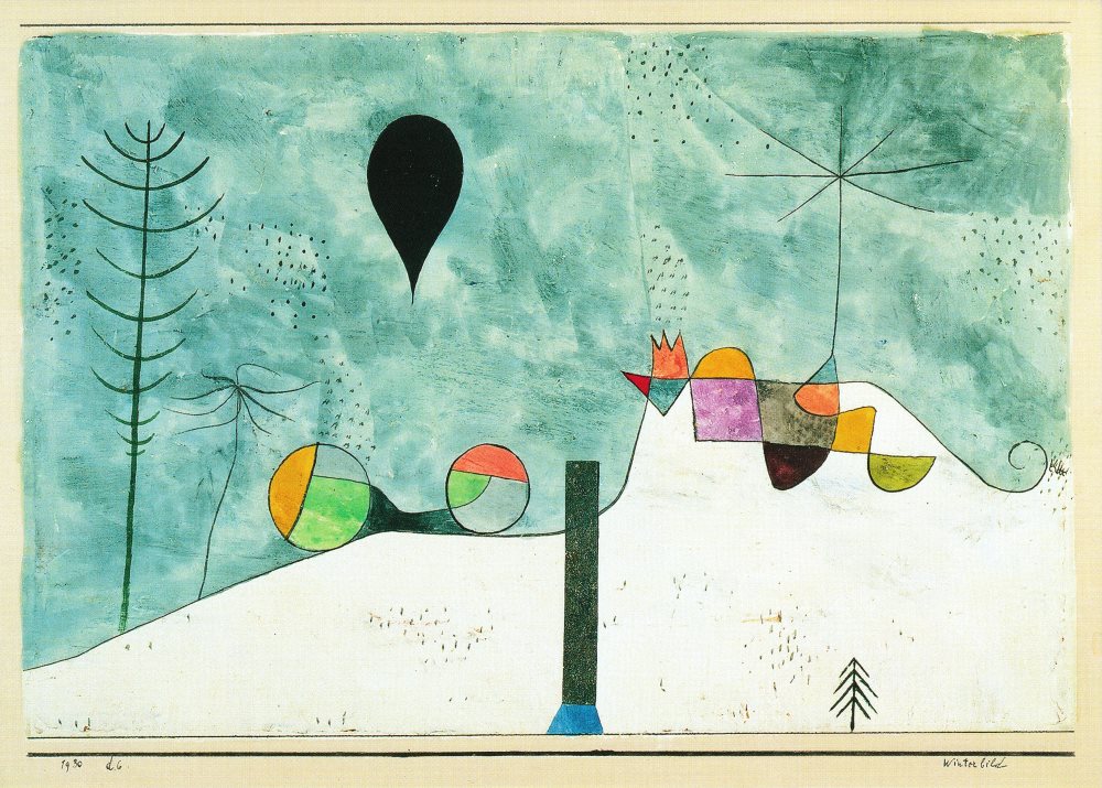 Kunstkarte Paul Klee "Winterbild"