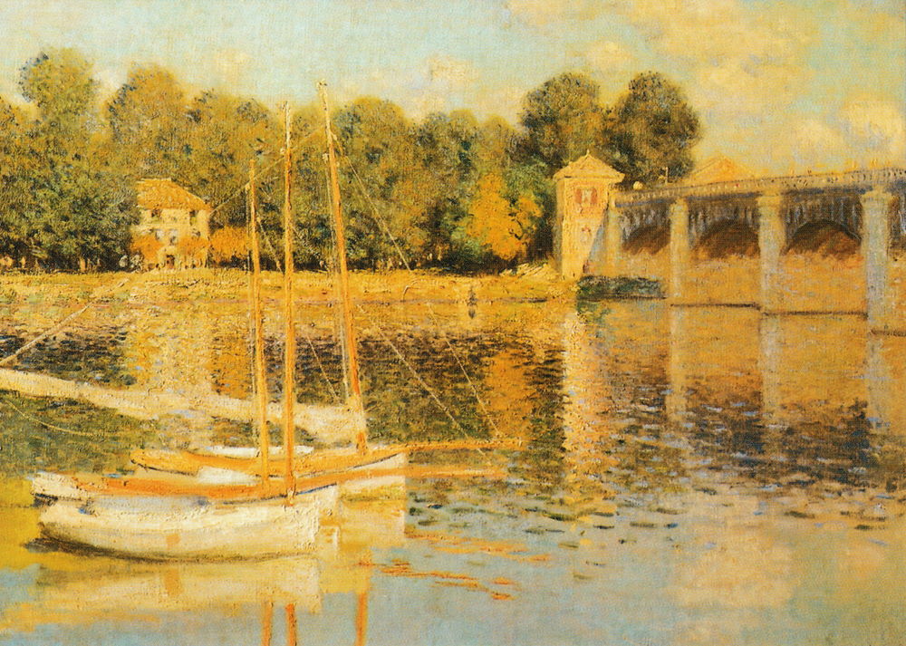 Kunstkarte Claude Monet "Die Brücke von Argenteuil"