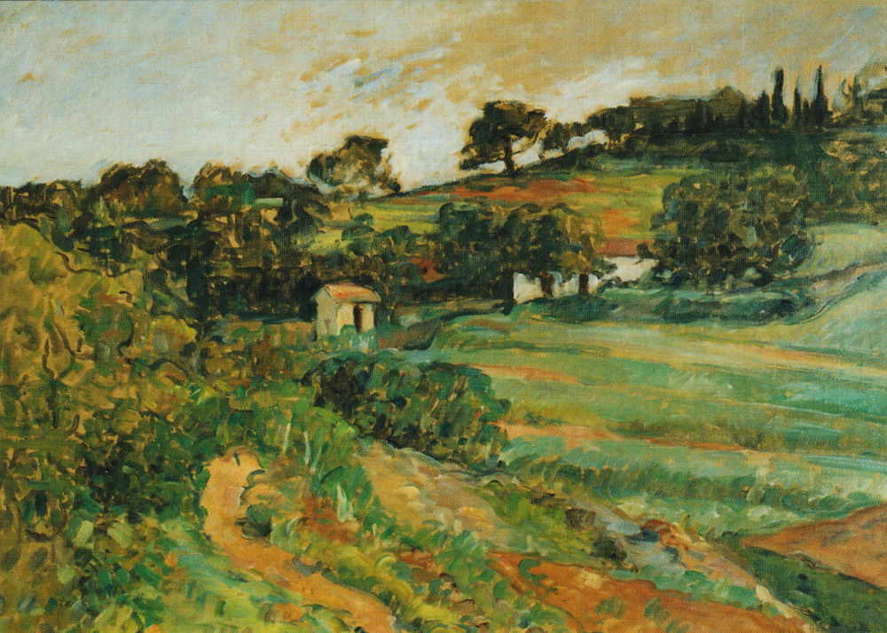 Kunstkarte Paul Cézanne "Landschaft in der Provence"