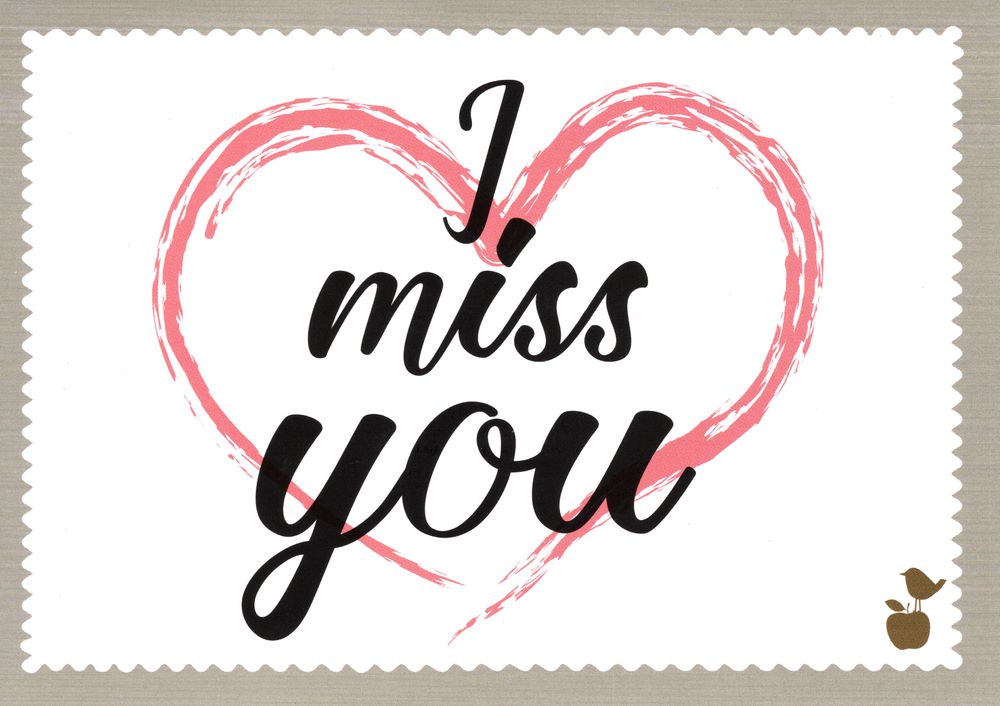 Postkarte Sprüche & Humor "I miss you"