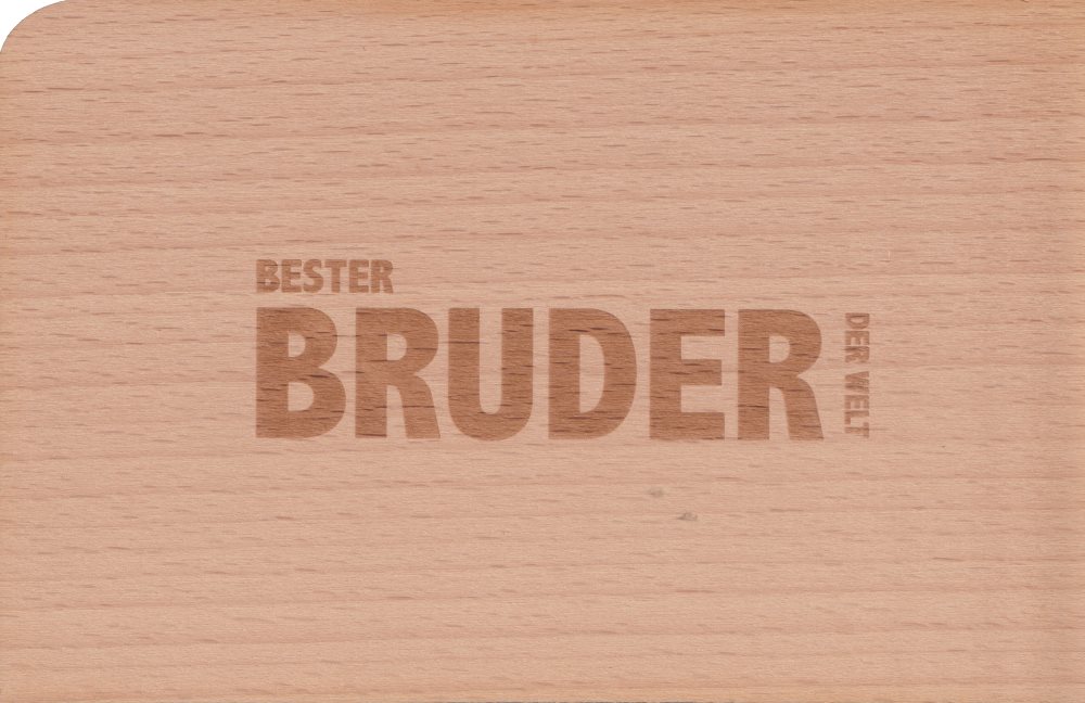 Holzpostkarte "Bester Bruder der Welt"