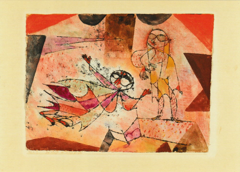 Kunstkarte Paul Klee "Botschaft des Luftgeistes"