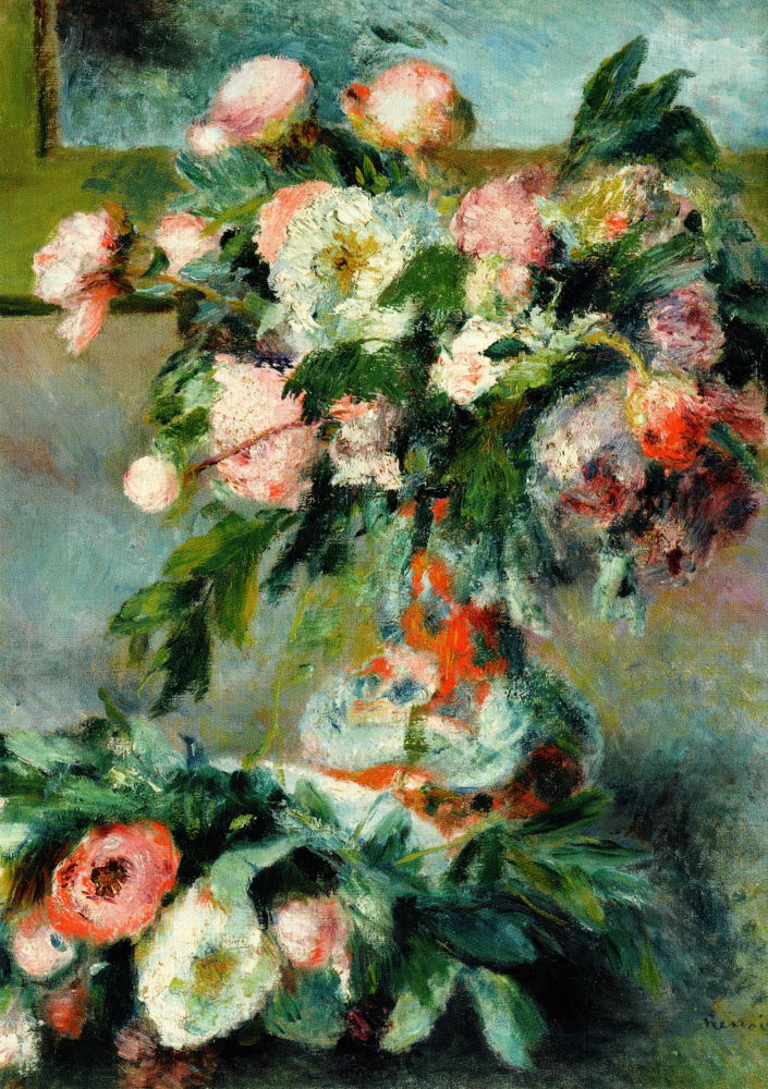 Kunstkarte Pierre Auguste Renoir "Päonien"