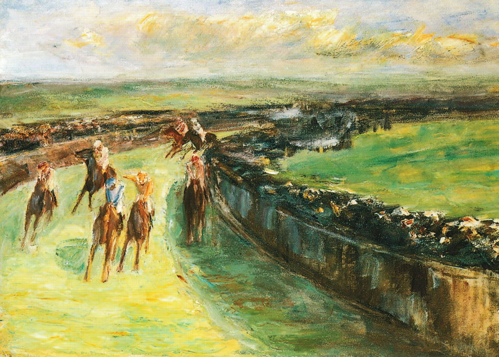 Kunstkarte Max Liebermann "Pferderennen"