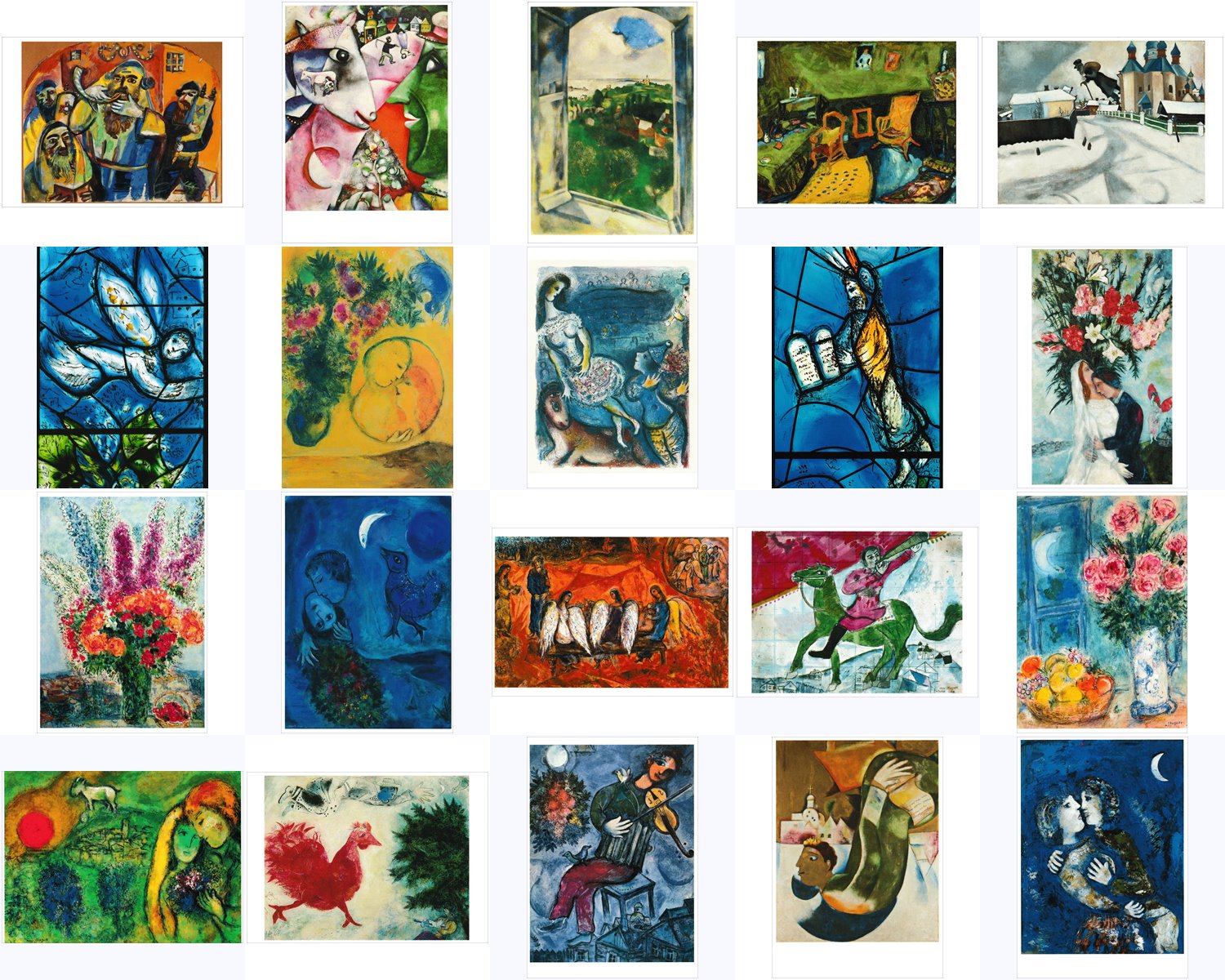 Kunstkarten-Topseller-Set Marc Chagall