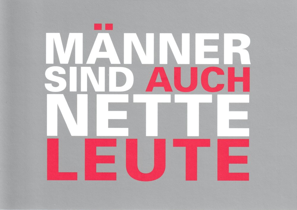Postkarte Sprüche & Humor "Männer sind auch nette Leute"