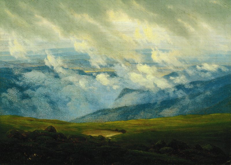 Kunstkarte Caspar David Friedrich "Ziehende Wolken"