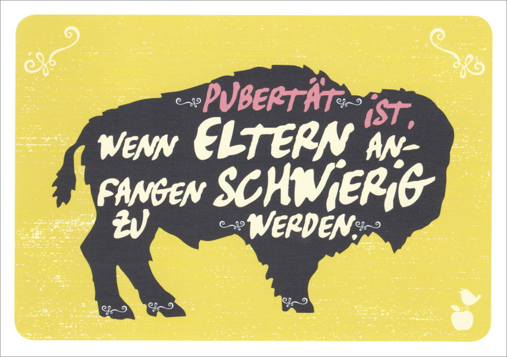 Postkarte Sprüche & Humor "Pubertät ist, wenn Eltern"