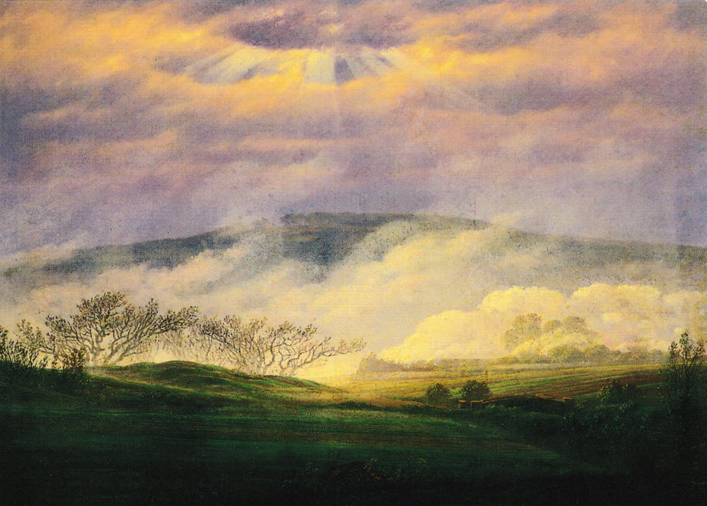 Kunstkarte Caspar David Friedrich "Nebel im Elbtal"