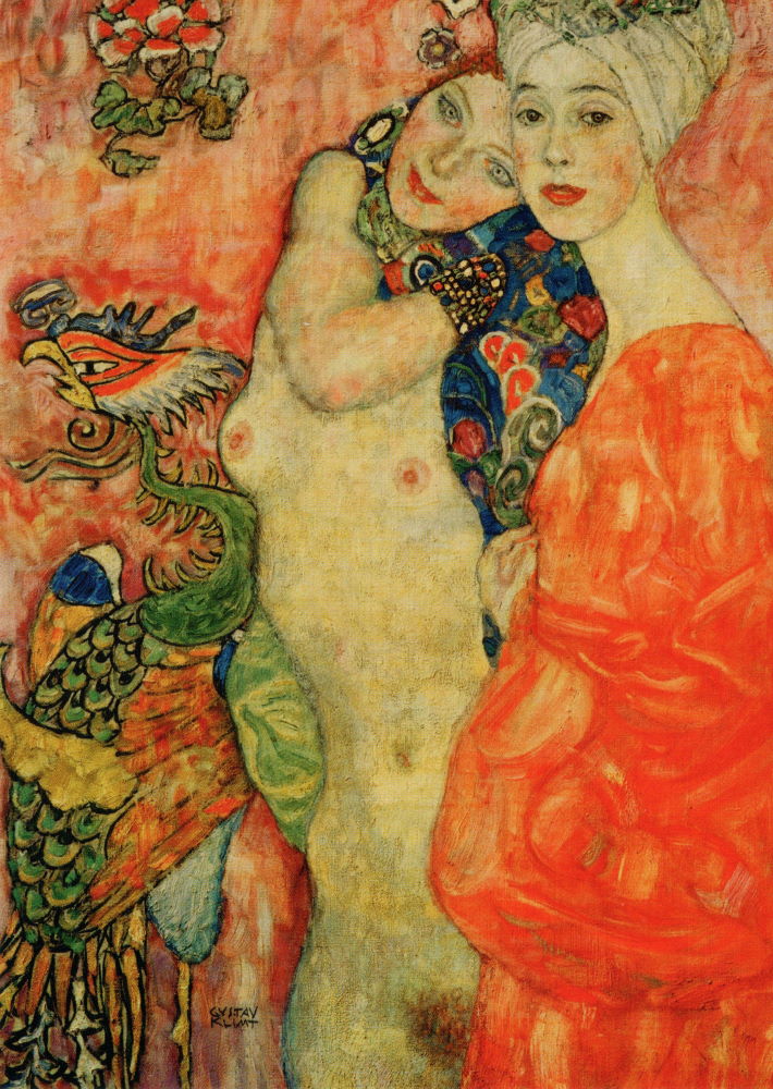 Kunstkarte Gustav Klimt "Freundinnen (Ausschnitt)"