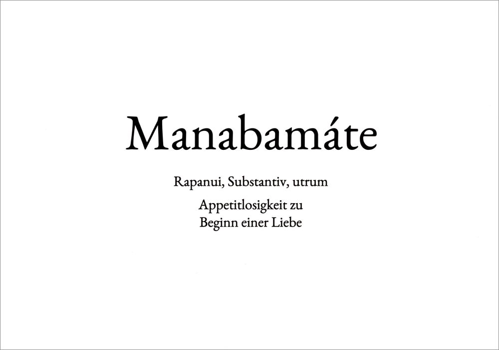 Wortschatz-Postkarte "Manabamáte"