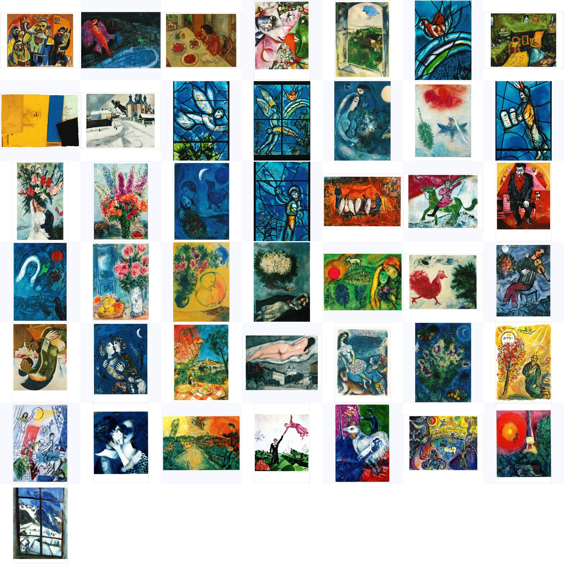 Kunstkarten-Komplett-Set Marc Chagall