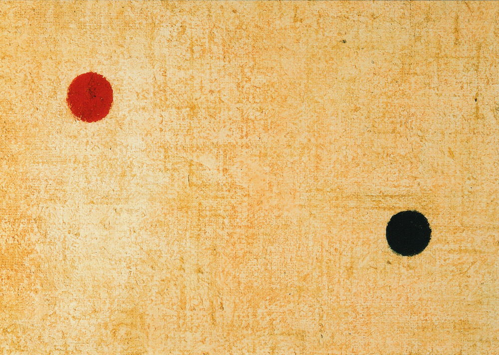 Kunstkarte Paul Klee "La rouge et le noir"