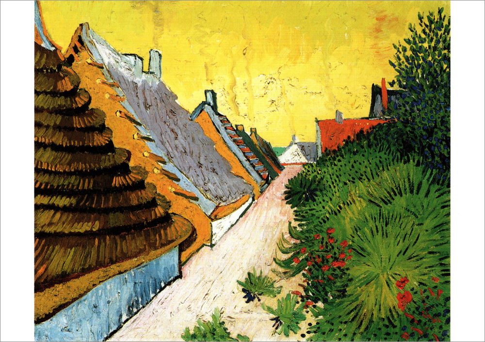 Kunstkarte Vincent van Gogh "Dorfstraße in Saintes-Maries"
