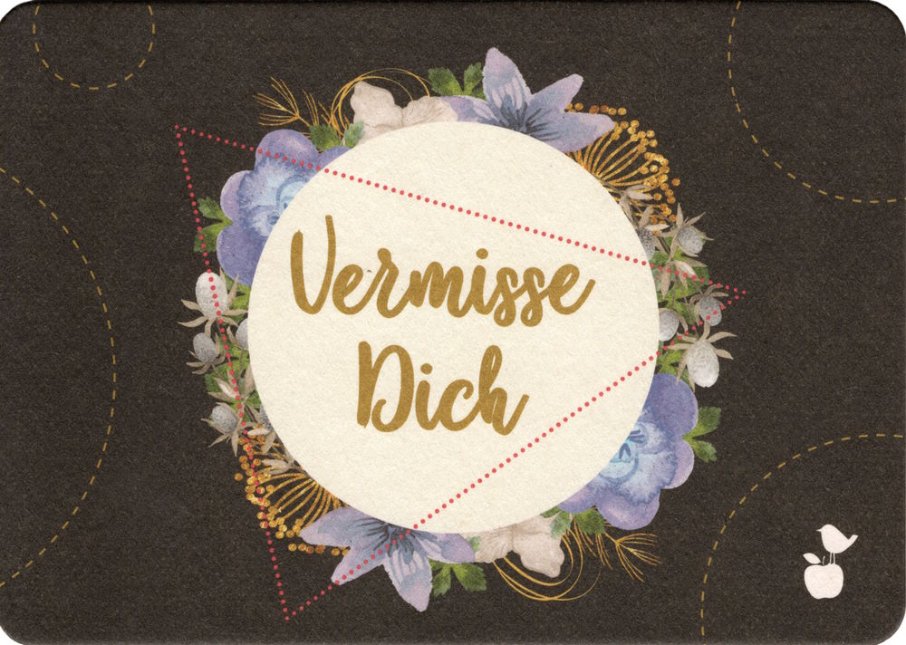 Postkarte Sprüche & Humor "Vermisse Dich"