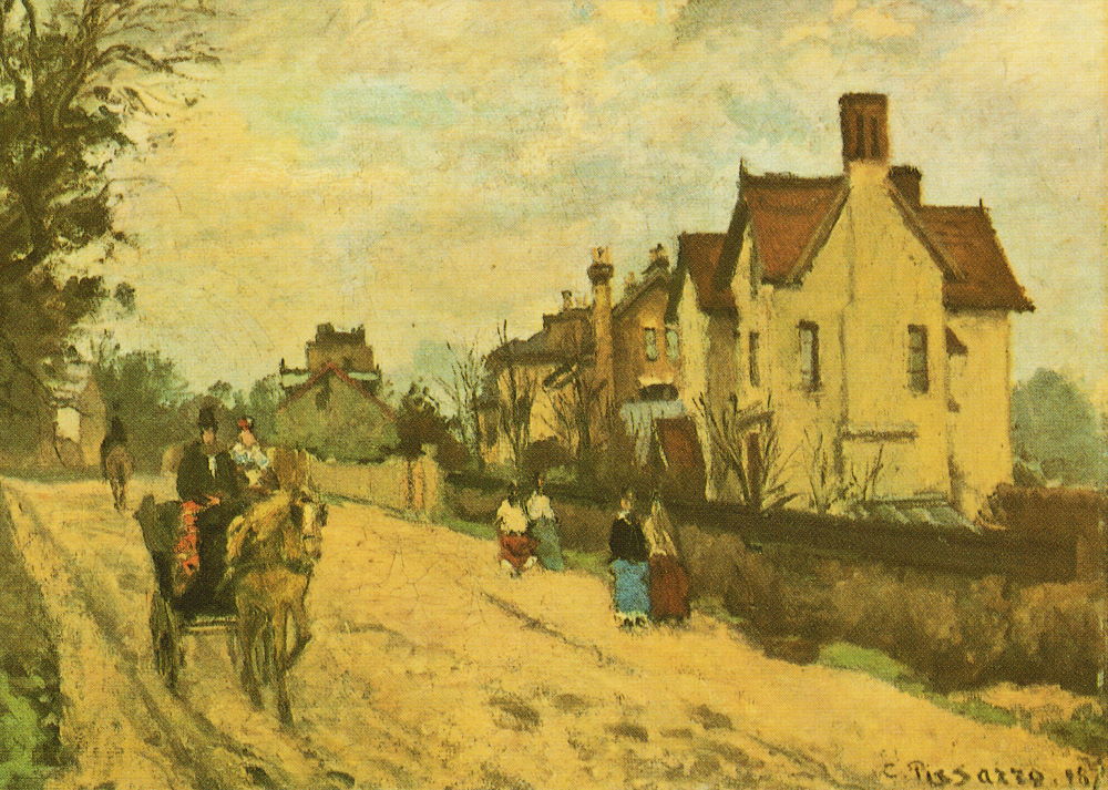 Kunstkarte Camille Pissarro "Straße in Upper Nordwood"