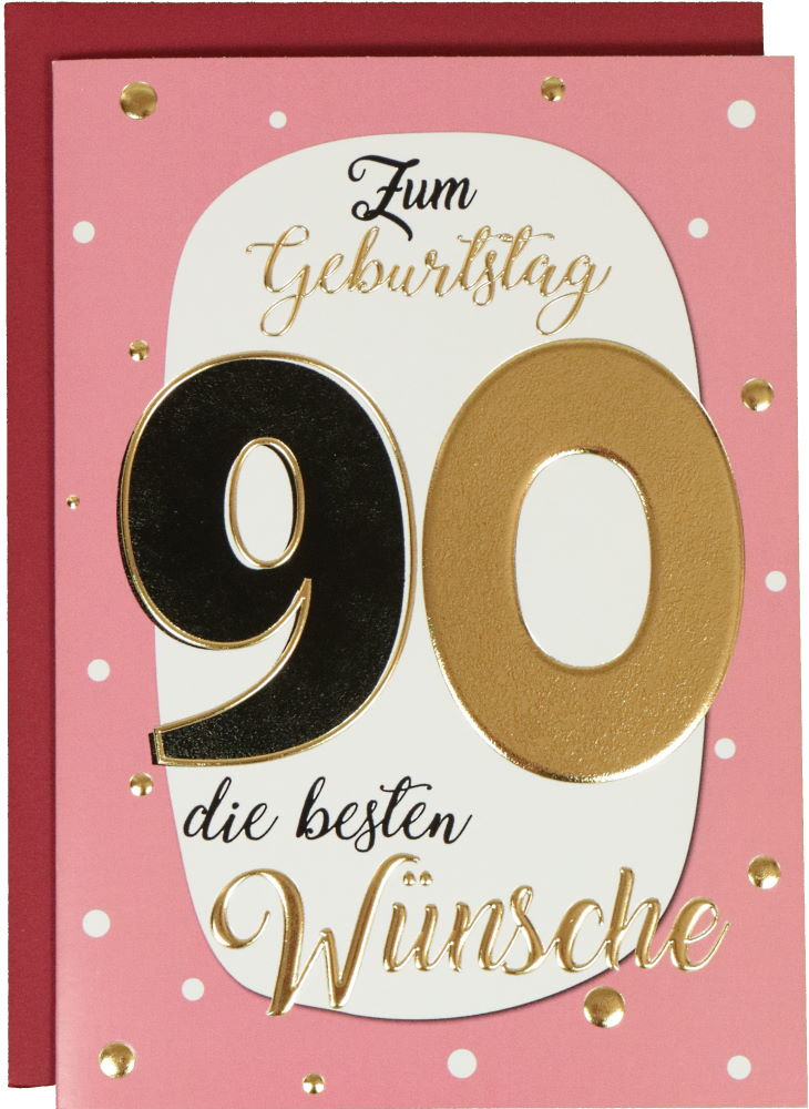 Glückwunschkarte Geburtstag: Best Age Zum 90. die besten Wünsche