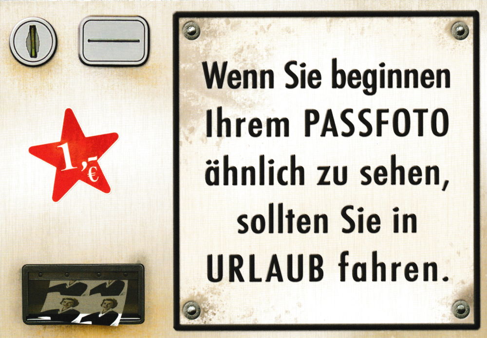 Postkartenbuch "Schräge Schilder" mit 18 witzigen Motiven