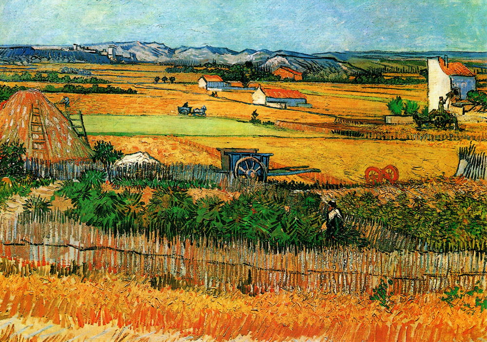 Kunstkarte Vincent van Gogh "Ebene von La Grau"