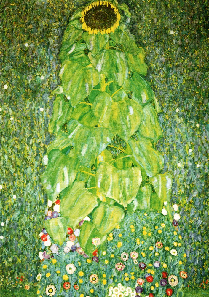 Malen Nach Zahlen Gustav Klimt „Die Sonnenblume“ – Leinwand 40x50 Cm, Acrylfarben, 3 Pinsel, Für Erwachsene