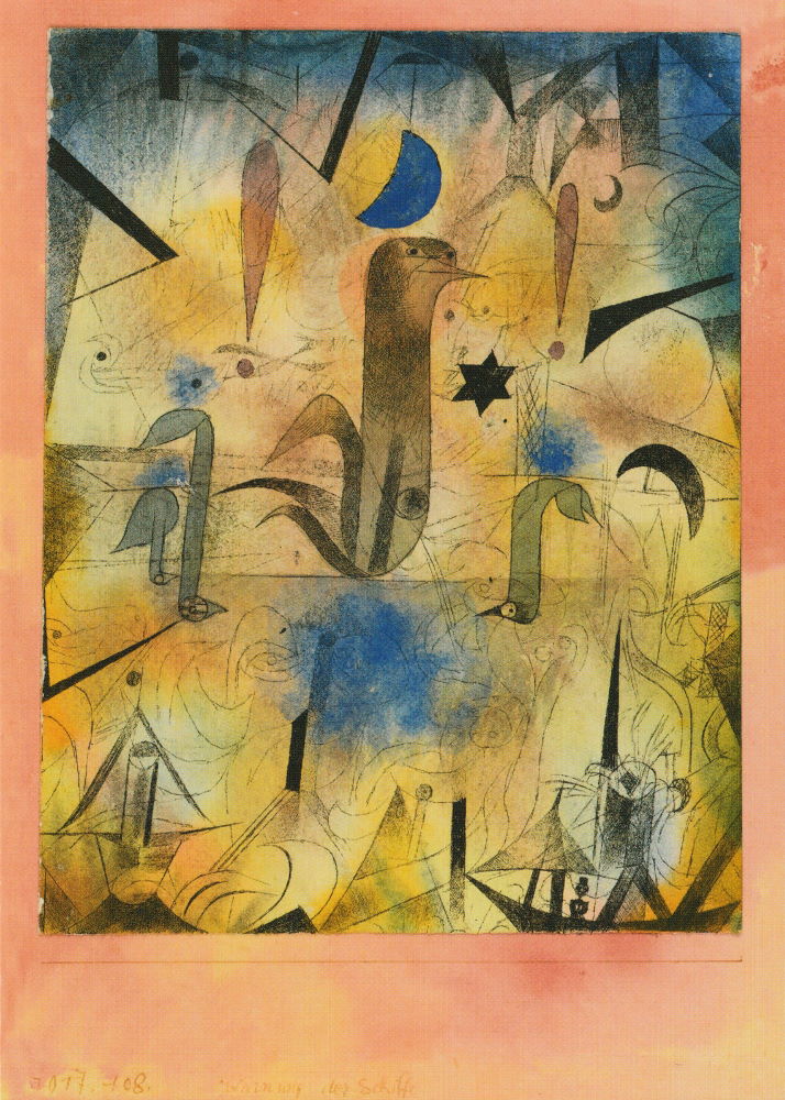 Kunstkarte Paul Klee "Warnung der Schiffe"